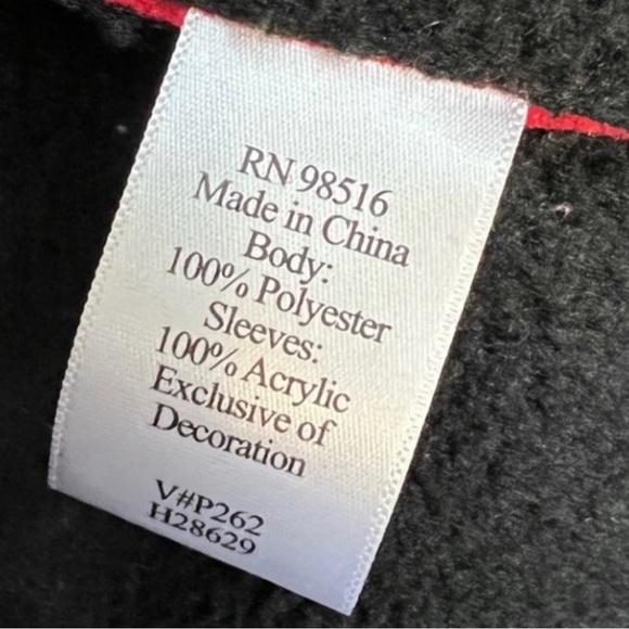 Vintage Coldwater Creek Faux Red Suede Black Bead Embroidered Knit Sleeve Jacket - Picture 6 of 7